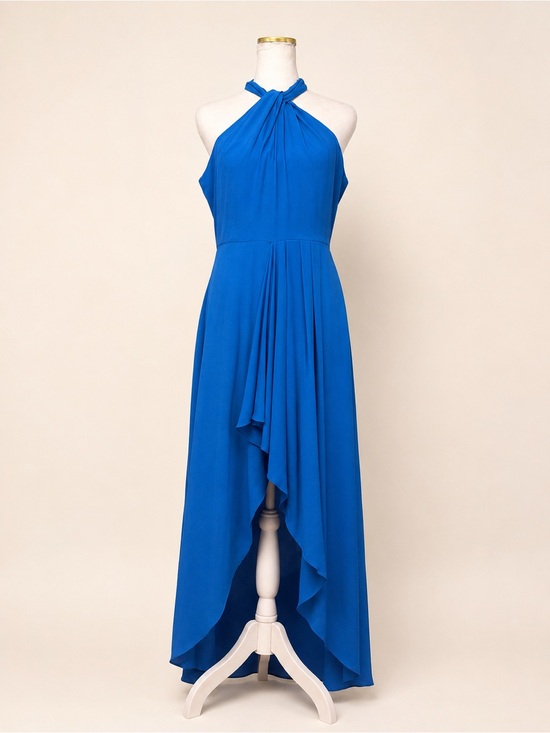 Badgley Mischka Dresses & Skirts - Mark & James Badgley Mischka Blue Halter High Low Gown Size 4